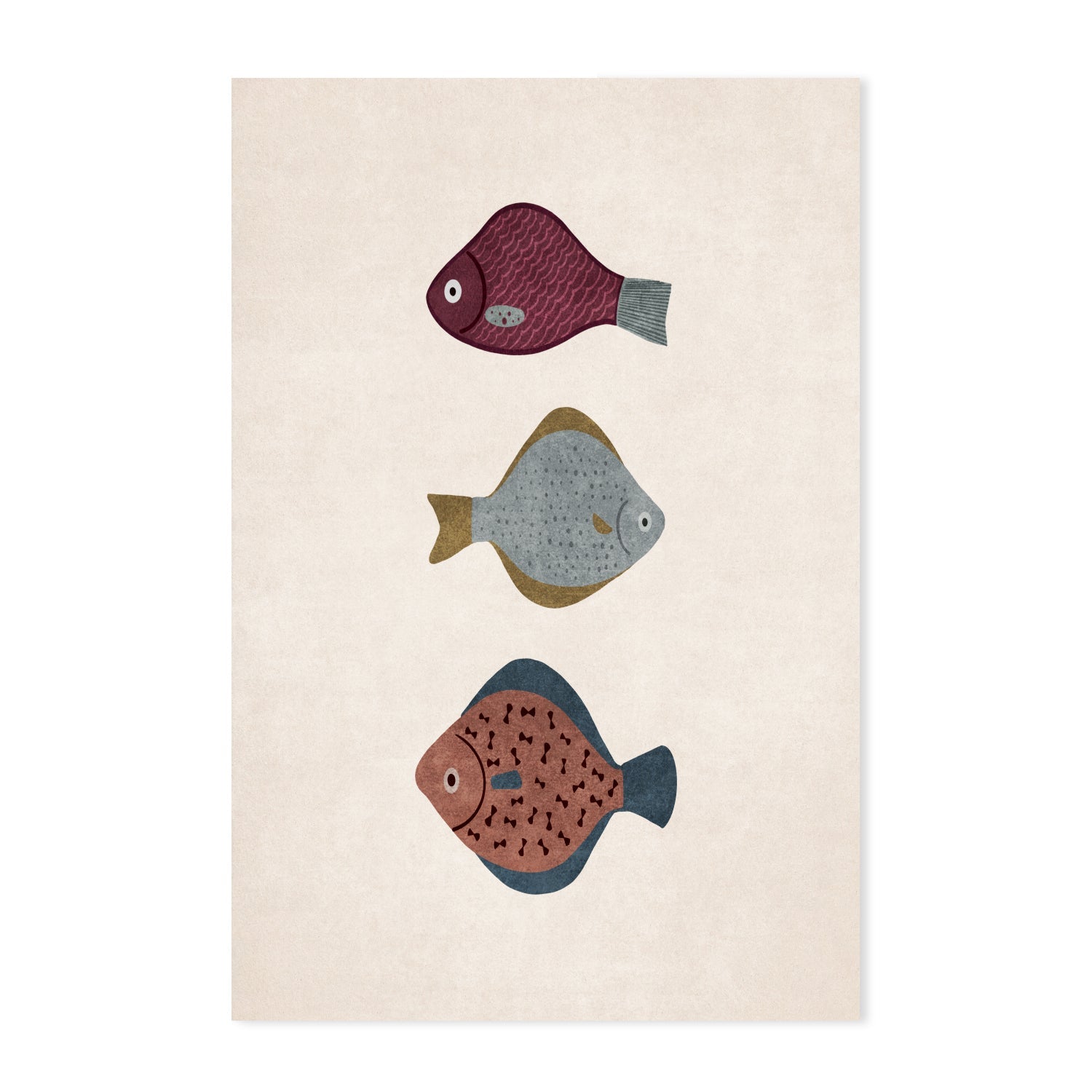 wall-art-print-canvas-poster-framed-Three Fish, Style A & B, Set Of 2 , By Emel Tunaboylu-GIOIA-WALL-ART