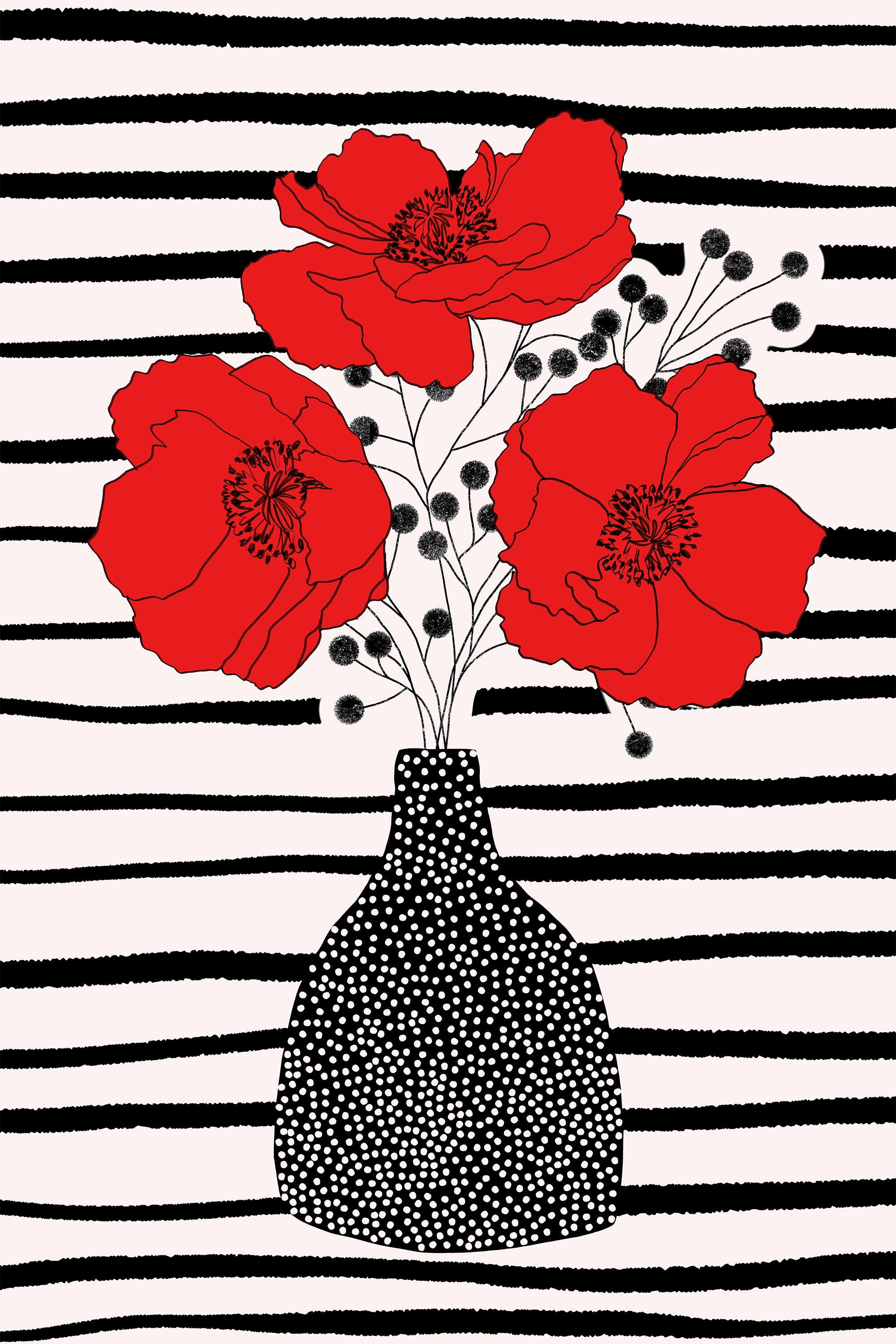 wall-art-print-canvas-poster-framed-Three Poppies-1