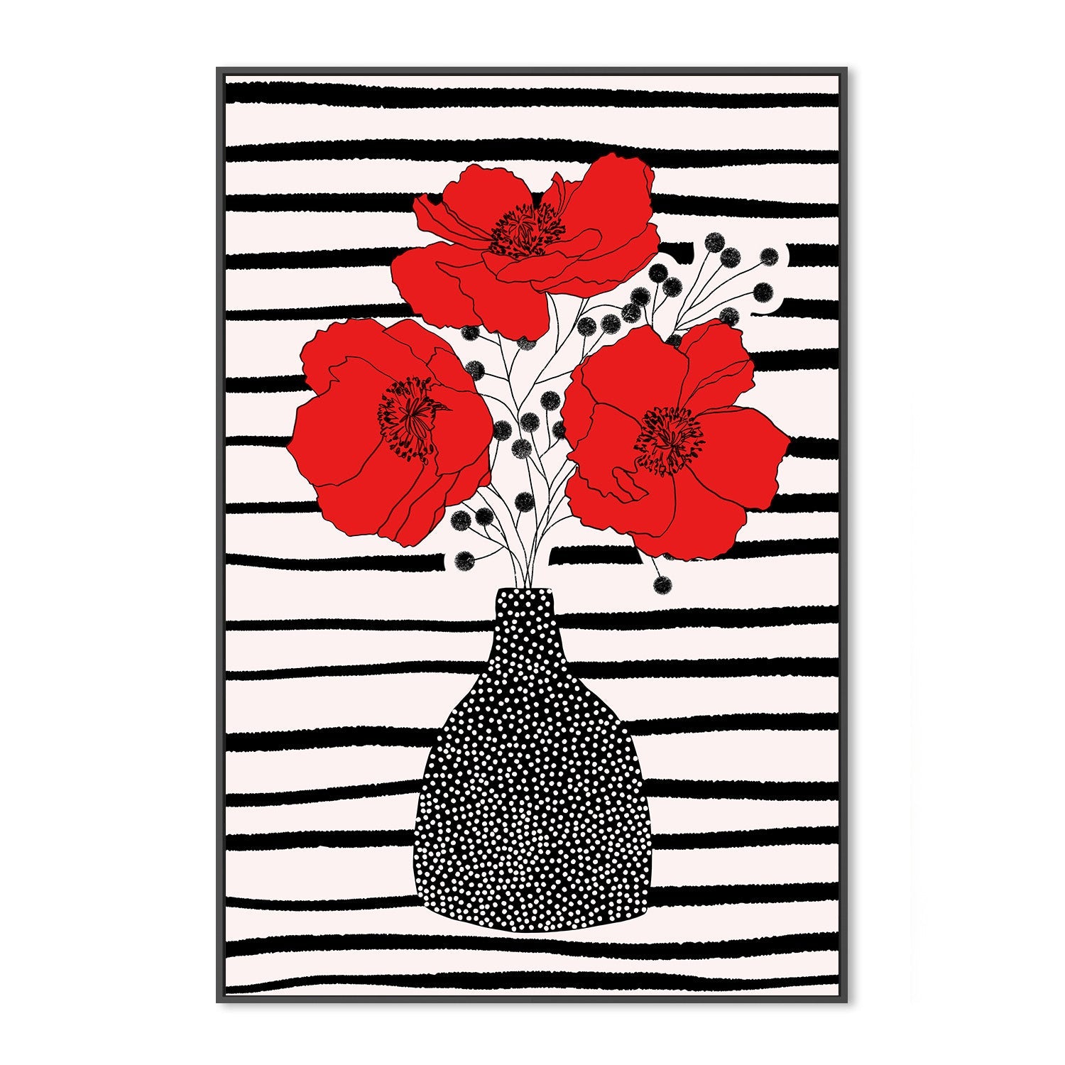 wall-art-print-canvas-poster-framed-Three Poppies-3