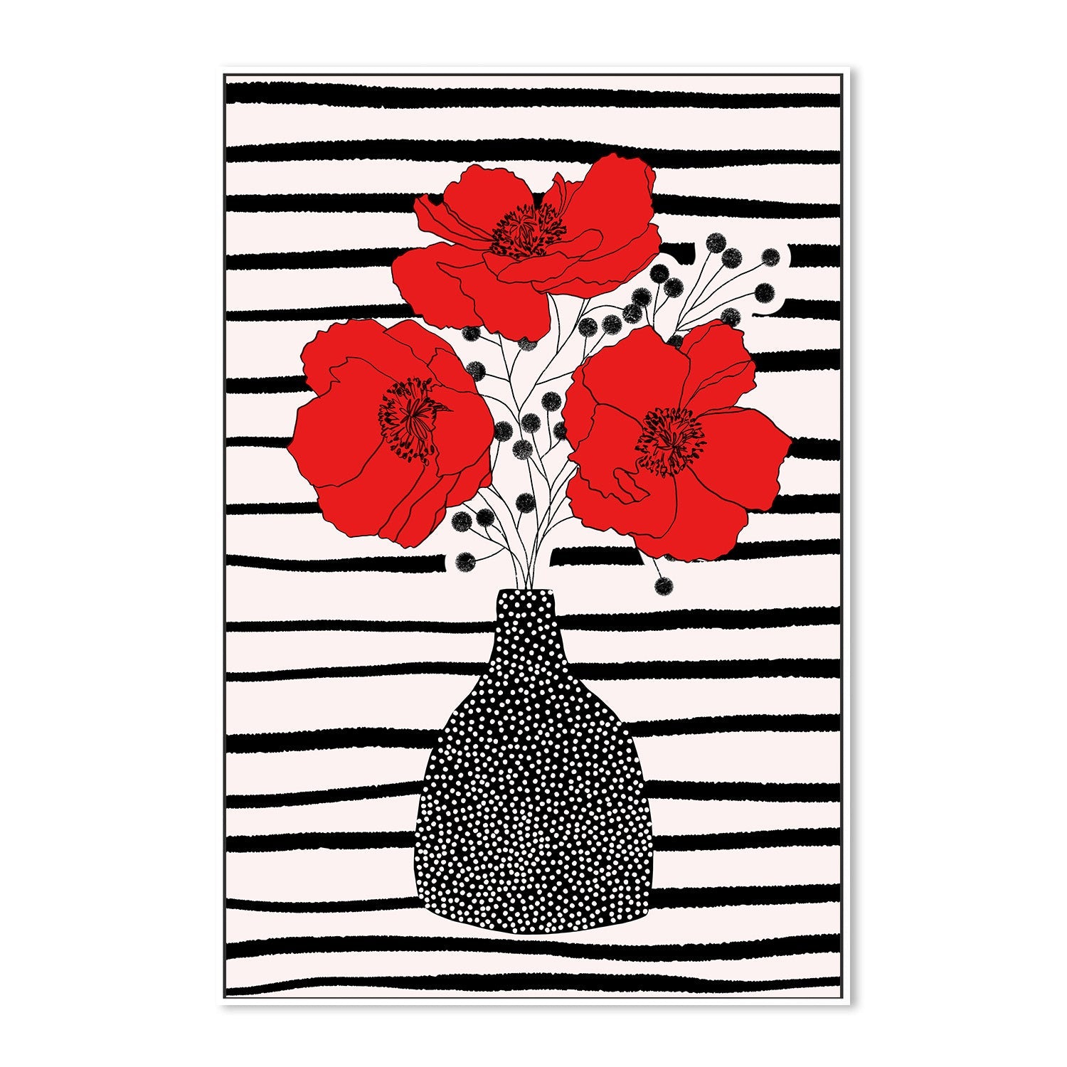 wall-art-print-canvas-poster-framed-Three Poppies-5