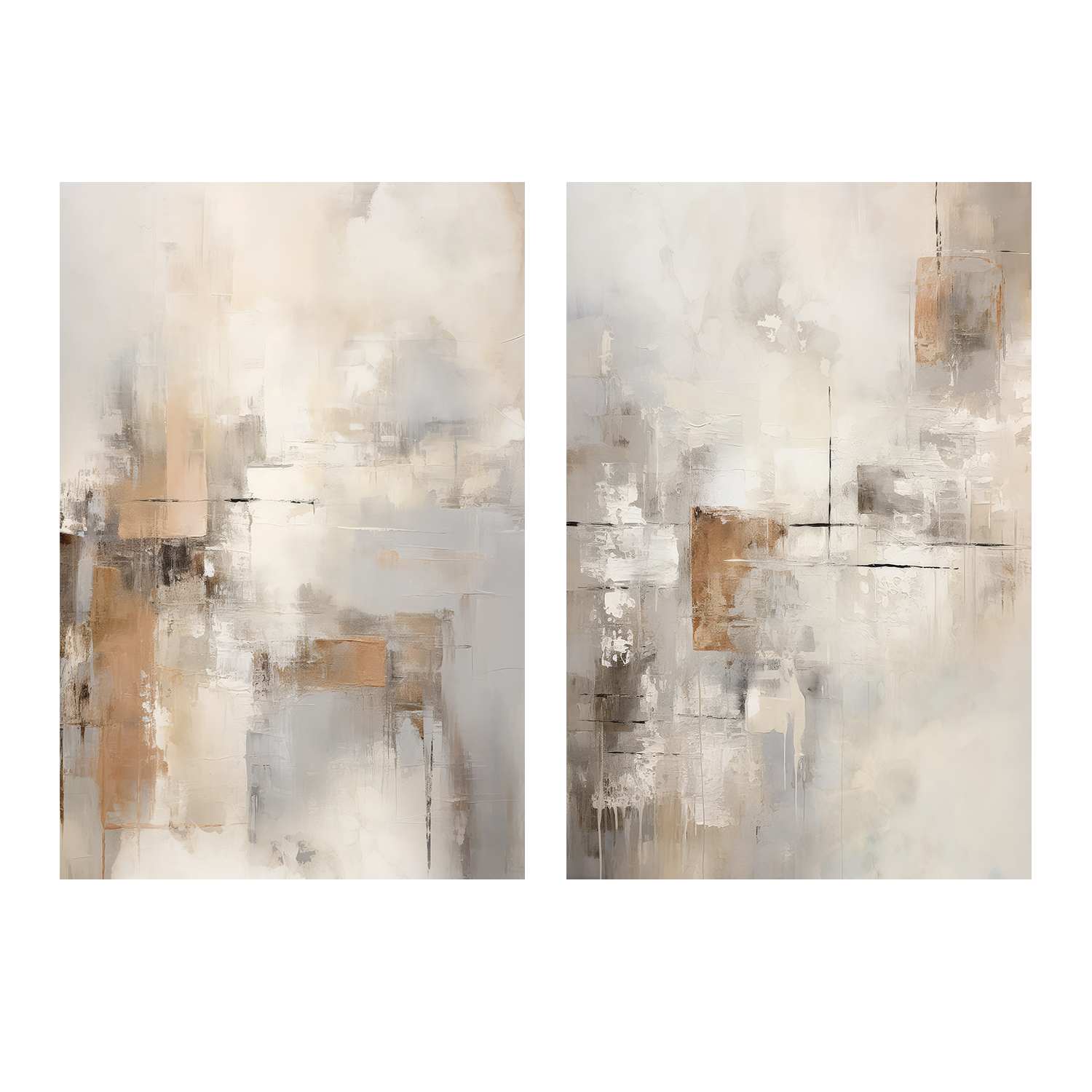 wall-art-print-canvas-poster-framed-Through The Mist, Style A & B, Set Of 2 , By Raymond Powers-1