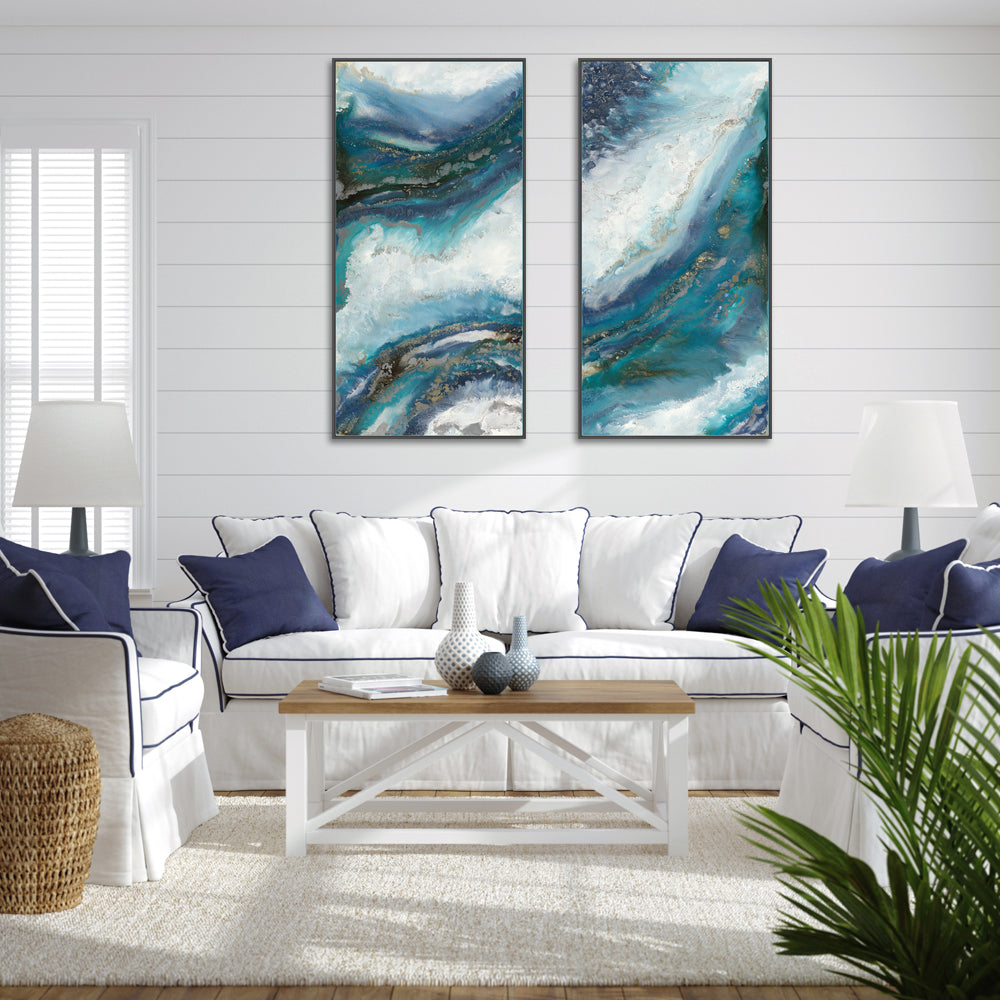 wall-art-print-canvas-poster-framed-Tidal Right, Style A & B , Set Of 2 , By Blakely Bering-2