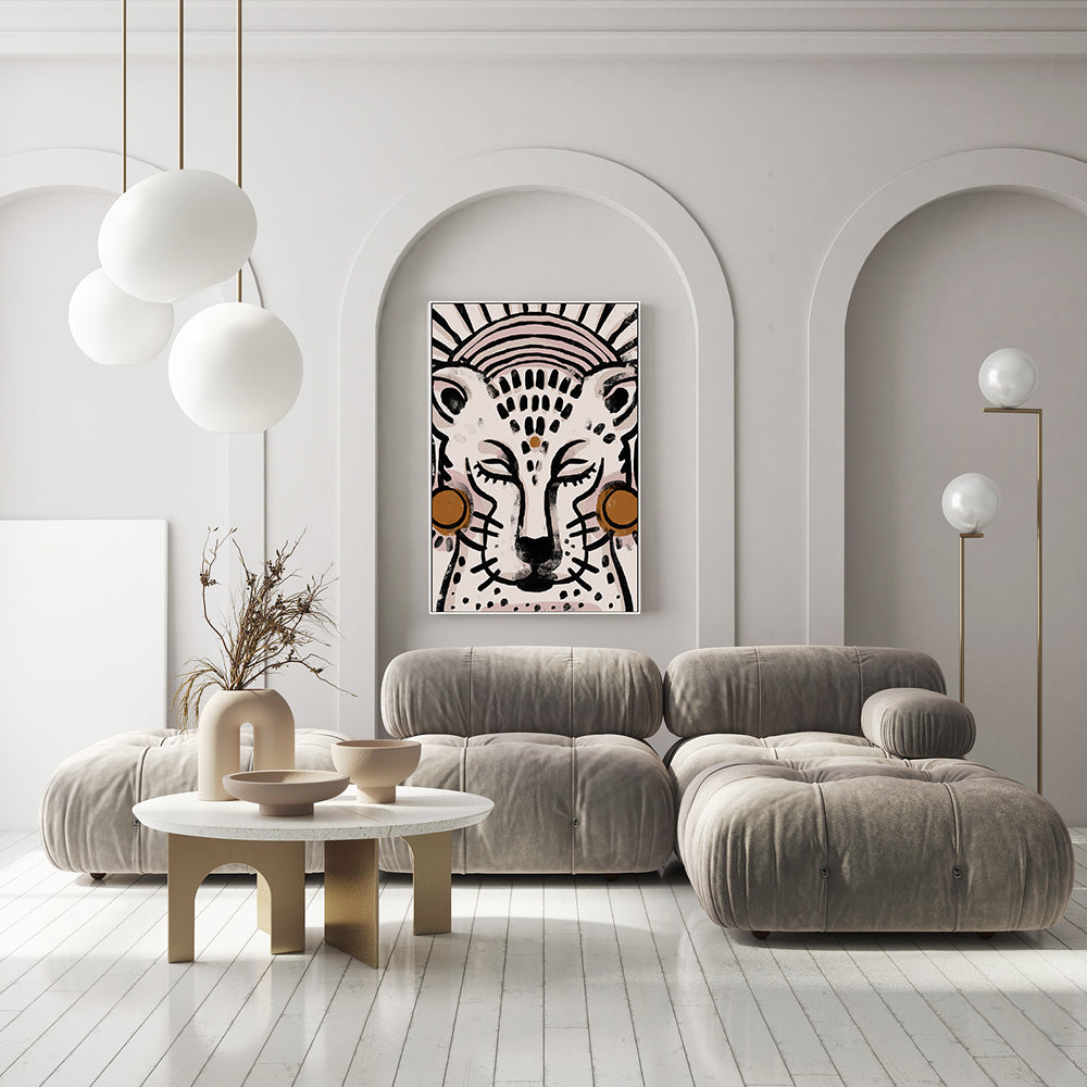 wall-art-print-canvas-poster-framed-Tiger, Neutral Version , By Treechild-GIOIA-WALL-ART