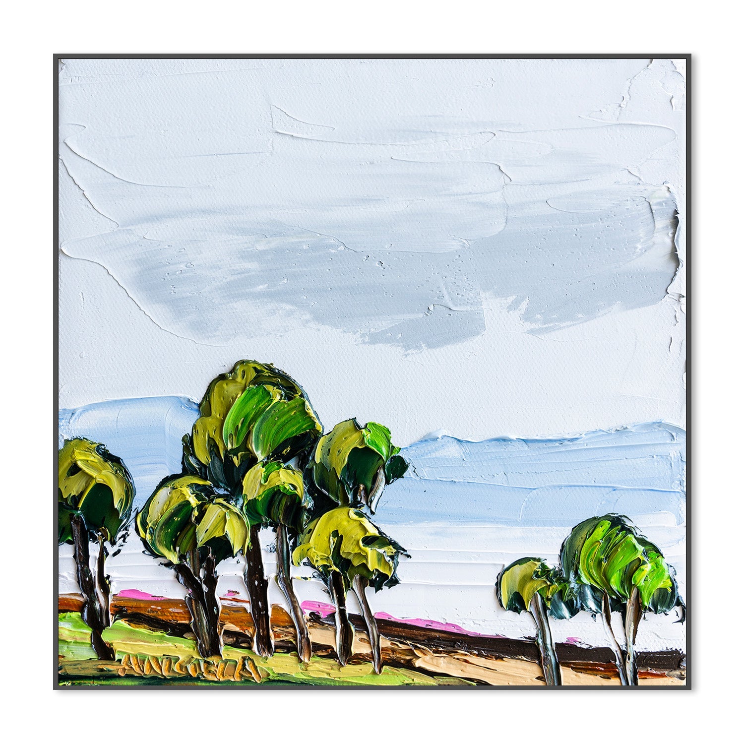 wall-art-print-canvas-poster-framed-Trees by the Lake-3