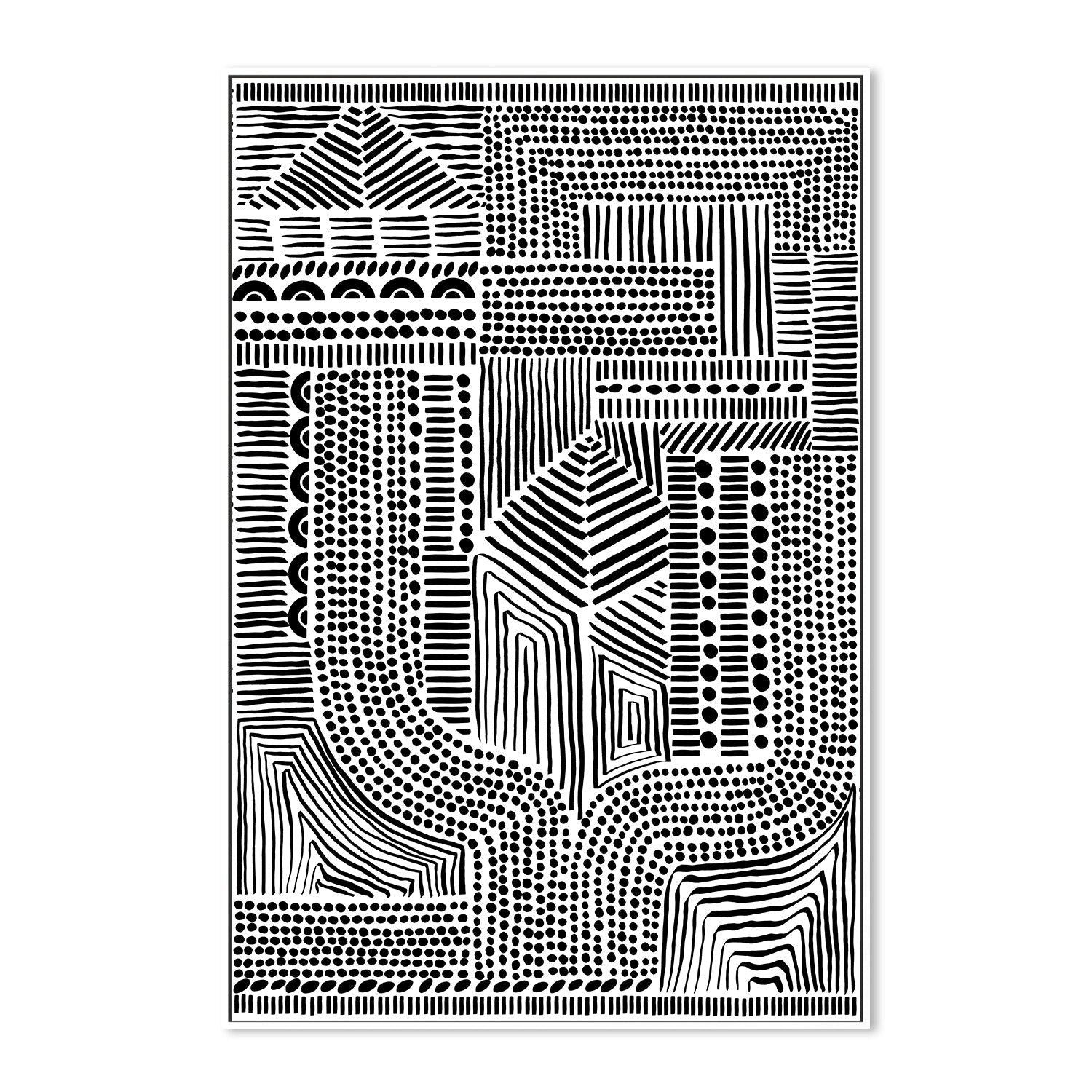 wall-art-print-canvas-poster-framed-Tribal Abstract, Style B-5