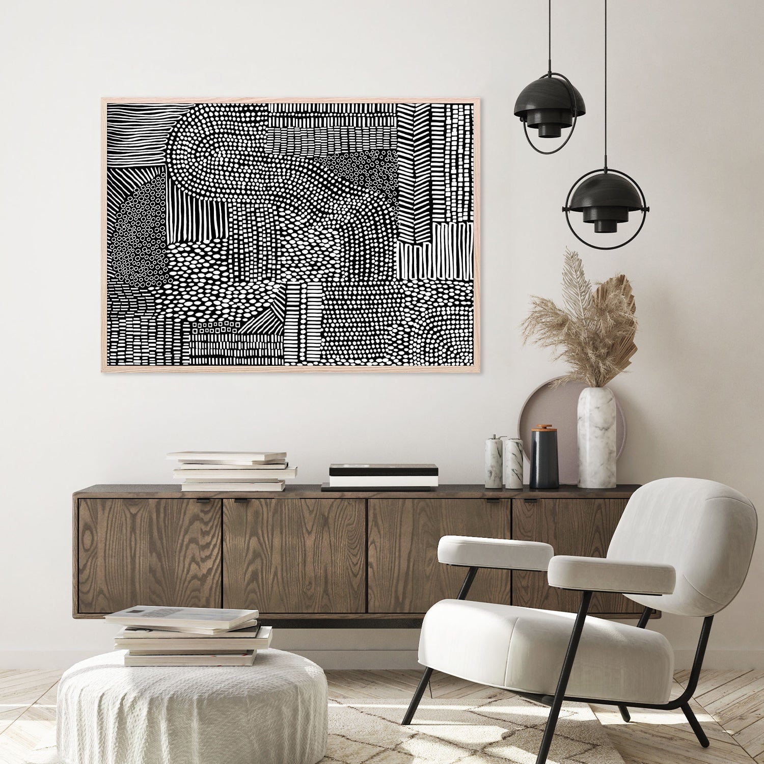 wall-art-print-canvas-poster-framed-Tribal Tapestry, Style C-9