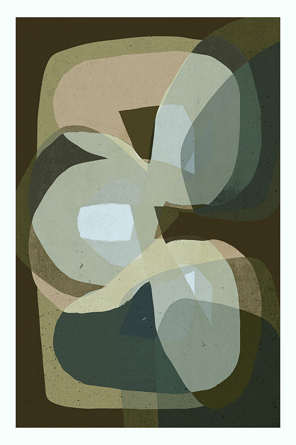wall-art-print-canvas-poster-framed-Trio, Green-1