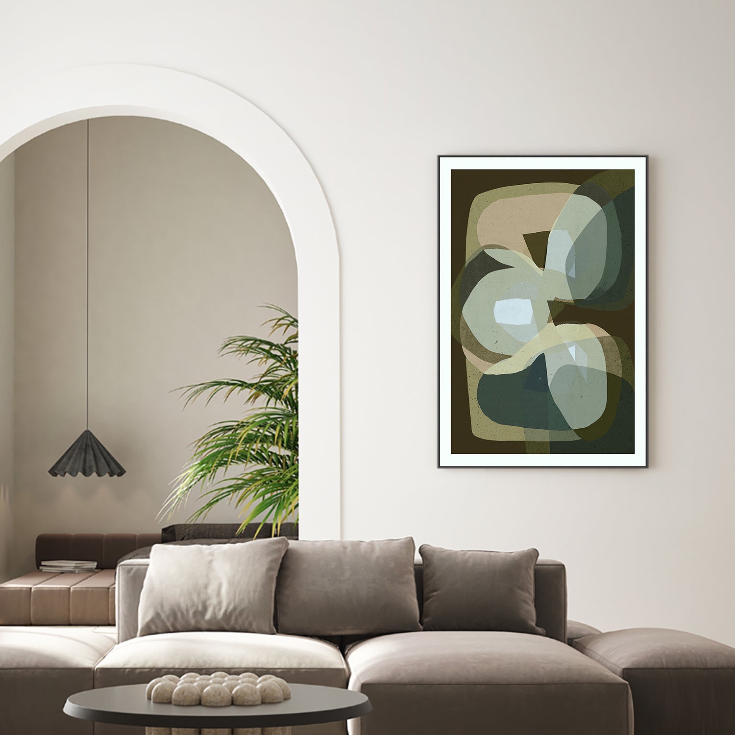 wall-art-print-canvas-poster-framed-Trio, Green-2