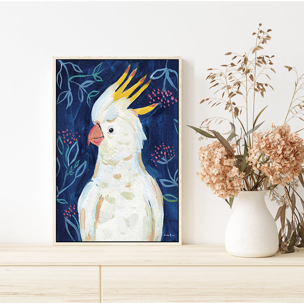 wall-art-print-canvas-poster-framed-Tropical Cockatoo , By Farida Zaman-GIOIA-WALL-ART