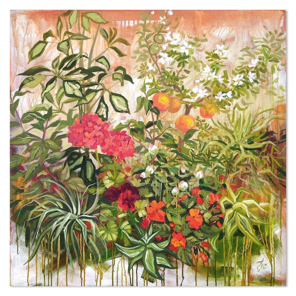 wall-art-print-canvas-poster-framed-Tropical Garden-by-Ekaterina Prisich-Gioia Wall Art