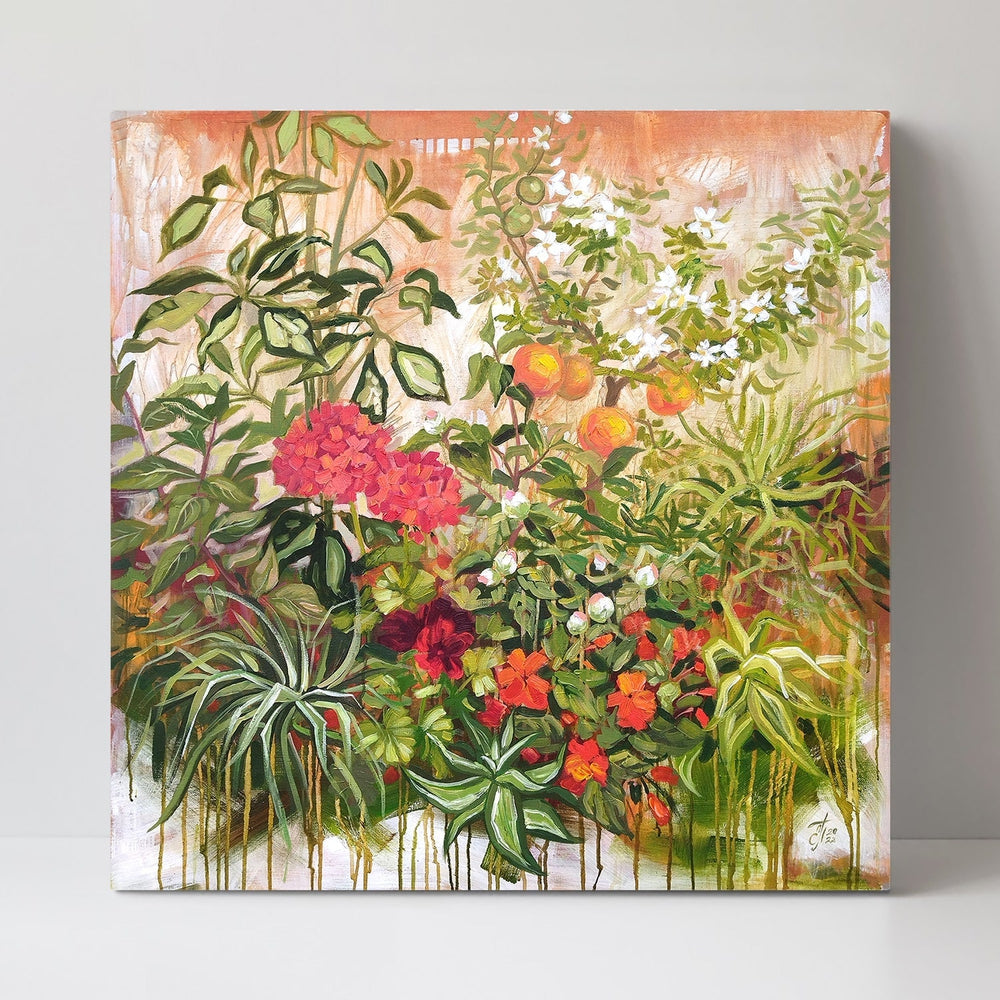 wall-art-print-canvas-poster-framed-Tropical Garden-by-Ekaterina Prisich-Gioia Wall Art