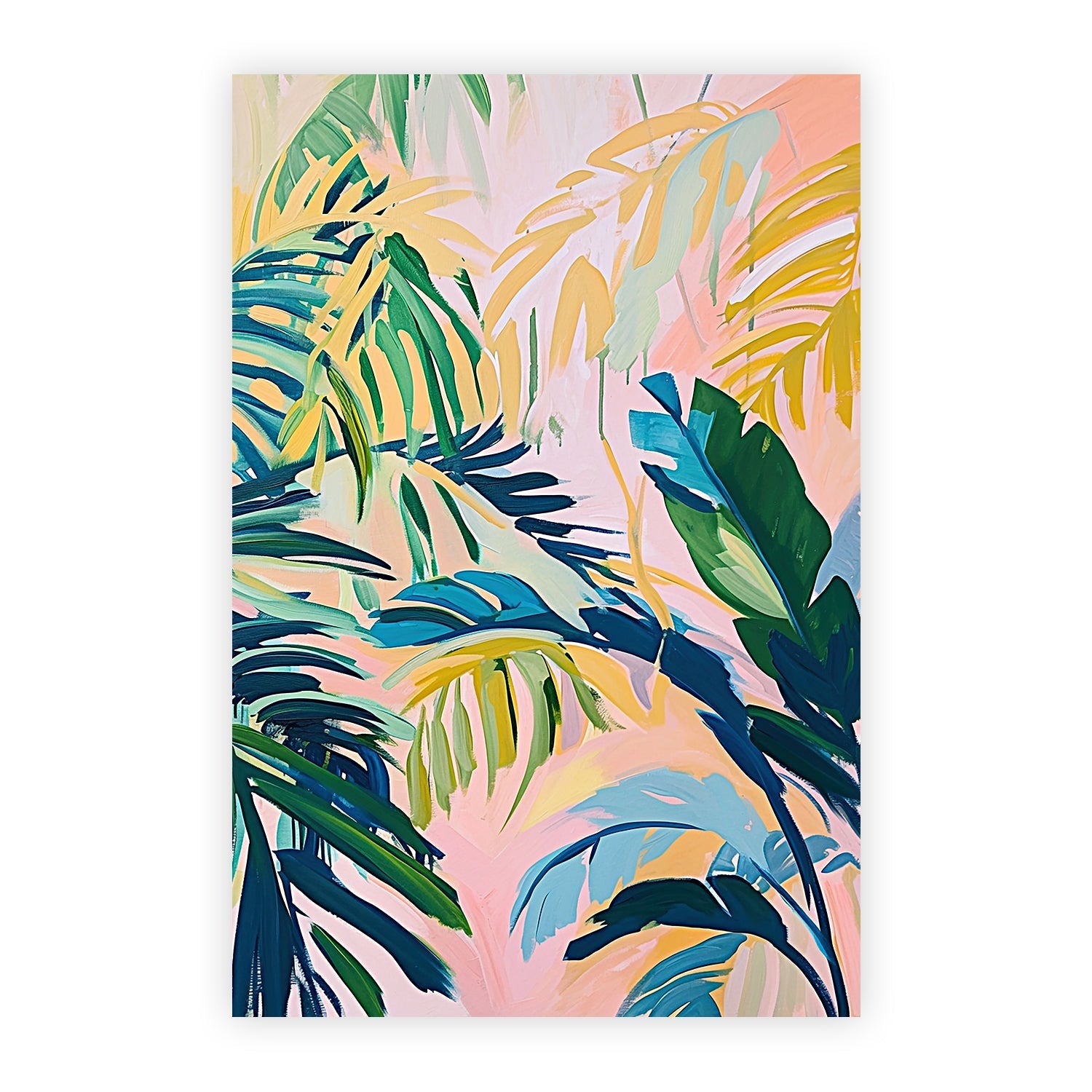 wall-art-print-canvas-poster-framed-Tropical Leaf Impressions , By Accent Art Studio , By Accent Art Studio-1