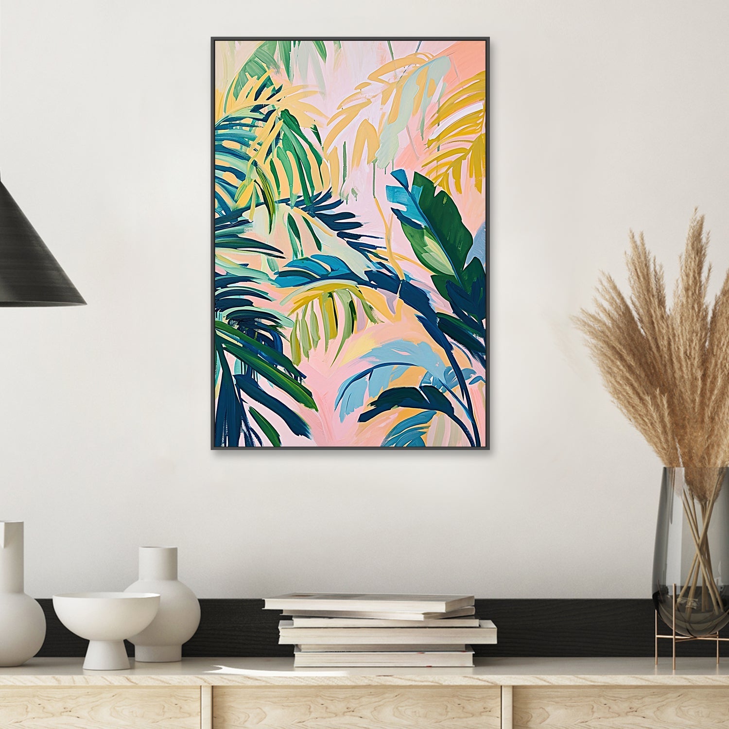 wall-art-print-canvas-poster-framed-Tropical Leaf Impressions , By Accent Art Studio , By Accent Art Studio-2