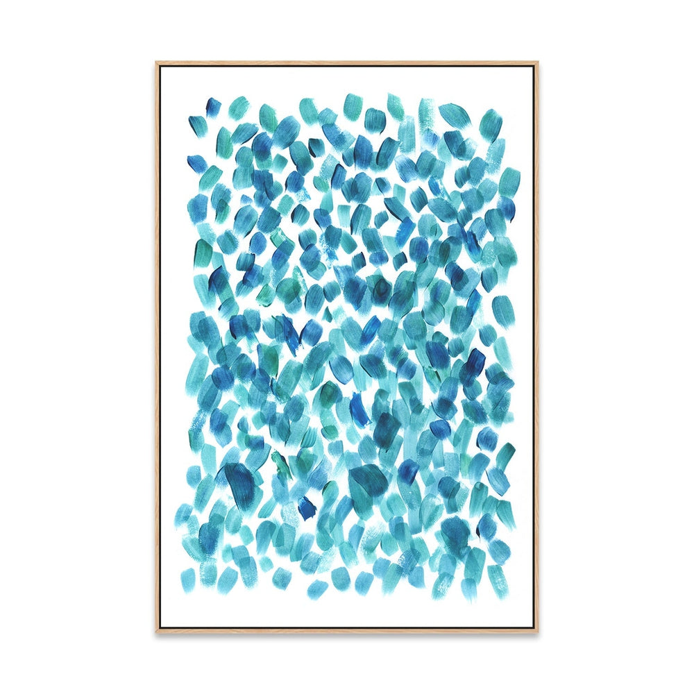 wall-art-print-canvas-poster-framed-Turquoise Downpour-by-Danushka Abeygoda-Gioia Wall Art