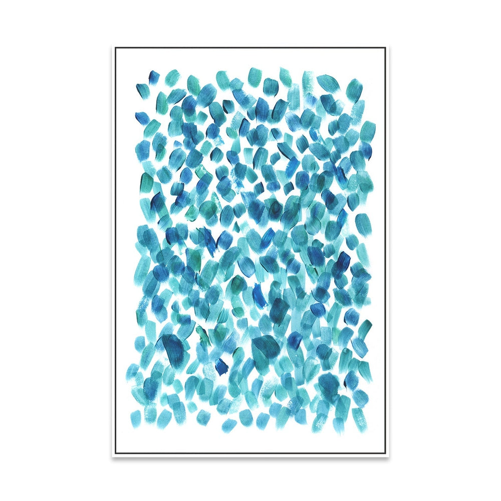 wall-art-print-canvas-poster-framed-Turquoise Downpour-by-Danushka Abeygoda-Gioia Wall Art