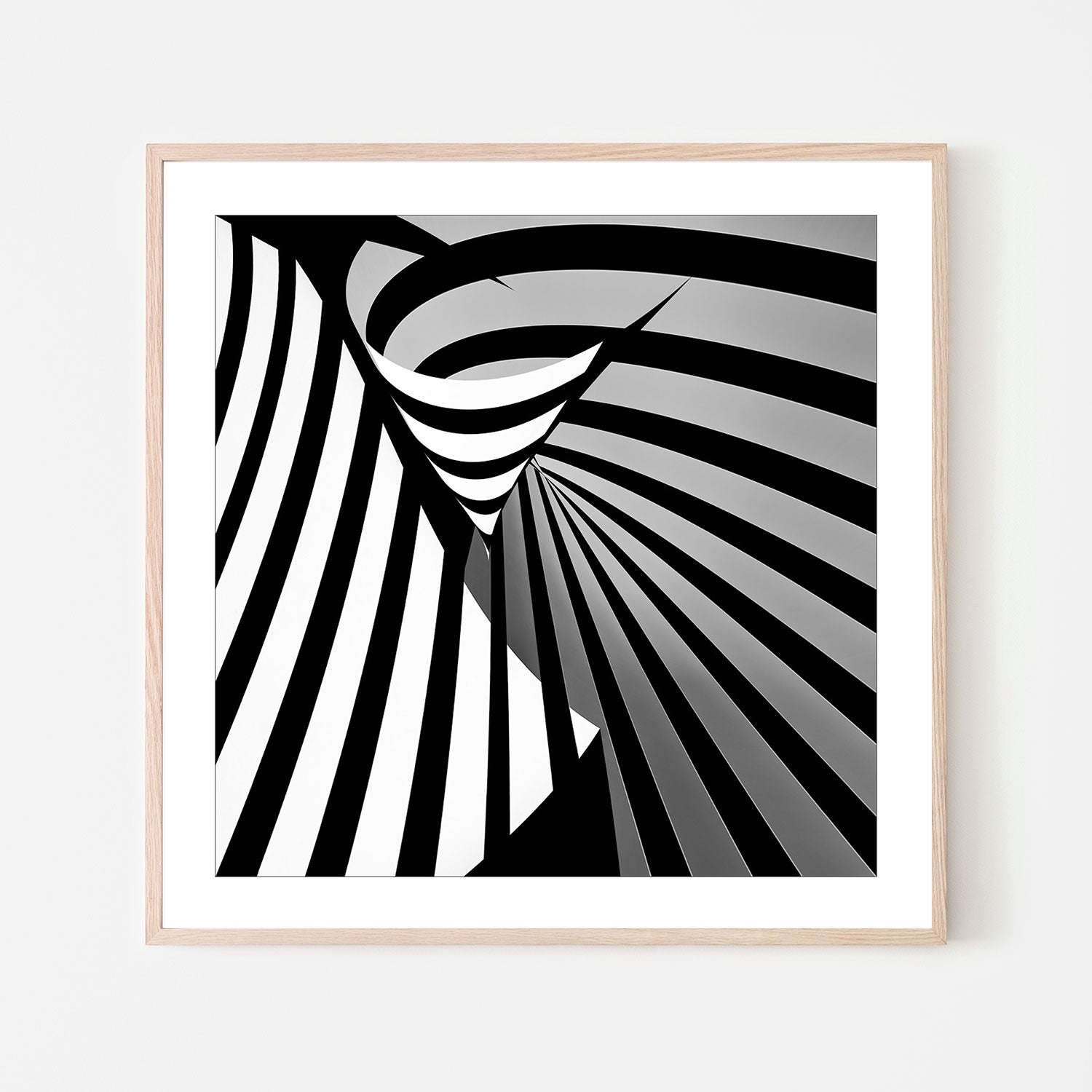 wall-art-print-canvas-poster-framed-Twisted Black And White Stripes , By Gilbert Claes-GIOIA-WALL-ART