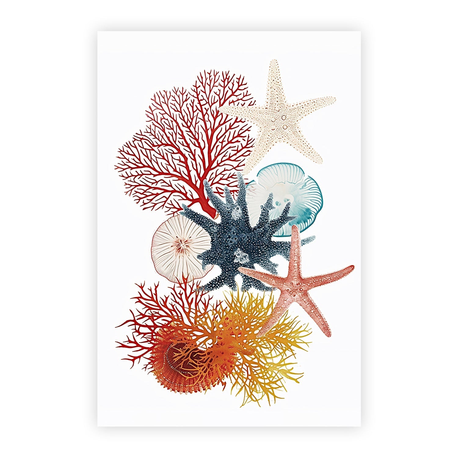 wall-art-print-canvas-poster-framed-Undersea Creatures , Style A , By Accent Art Studio-1
