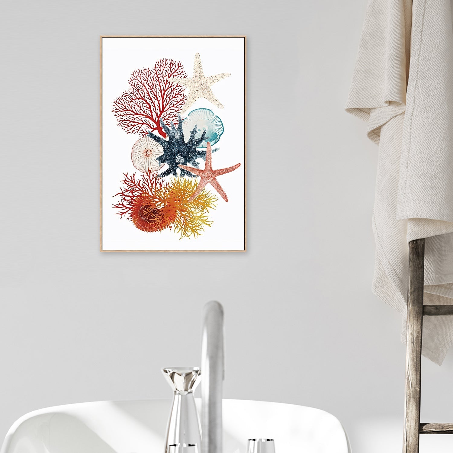 wall-art-print-canvas-poster-framed-Undersea Creatures , Style A , By Accent Art Studio-2
