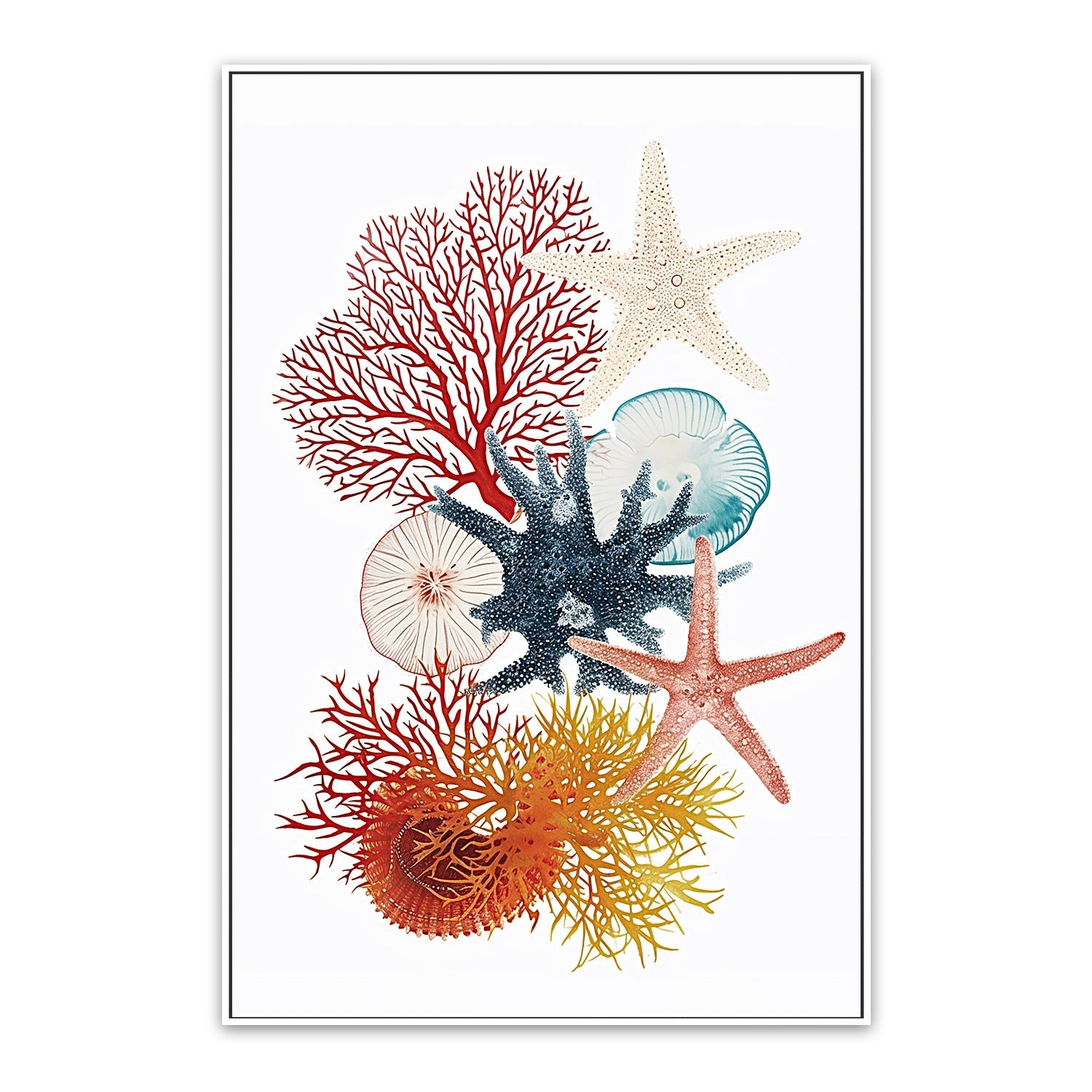 wall-art-print-canvas-poster-framed-Undersea Creatures , Style A , By Accent Art Studio-5
