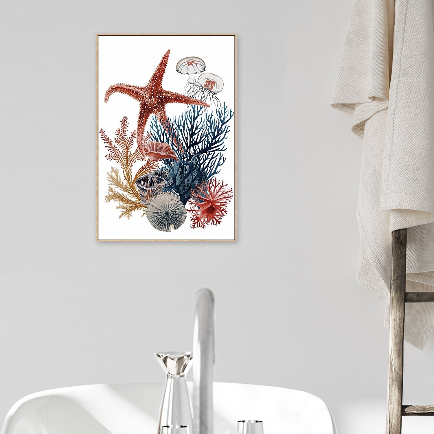 wall-art-print-canvas-poster-framed-Undersea Creatures , Style C , By Accent Art Studio-2