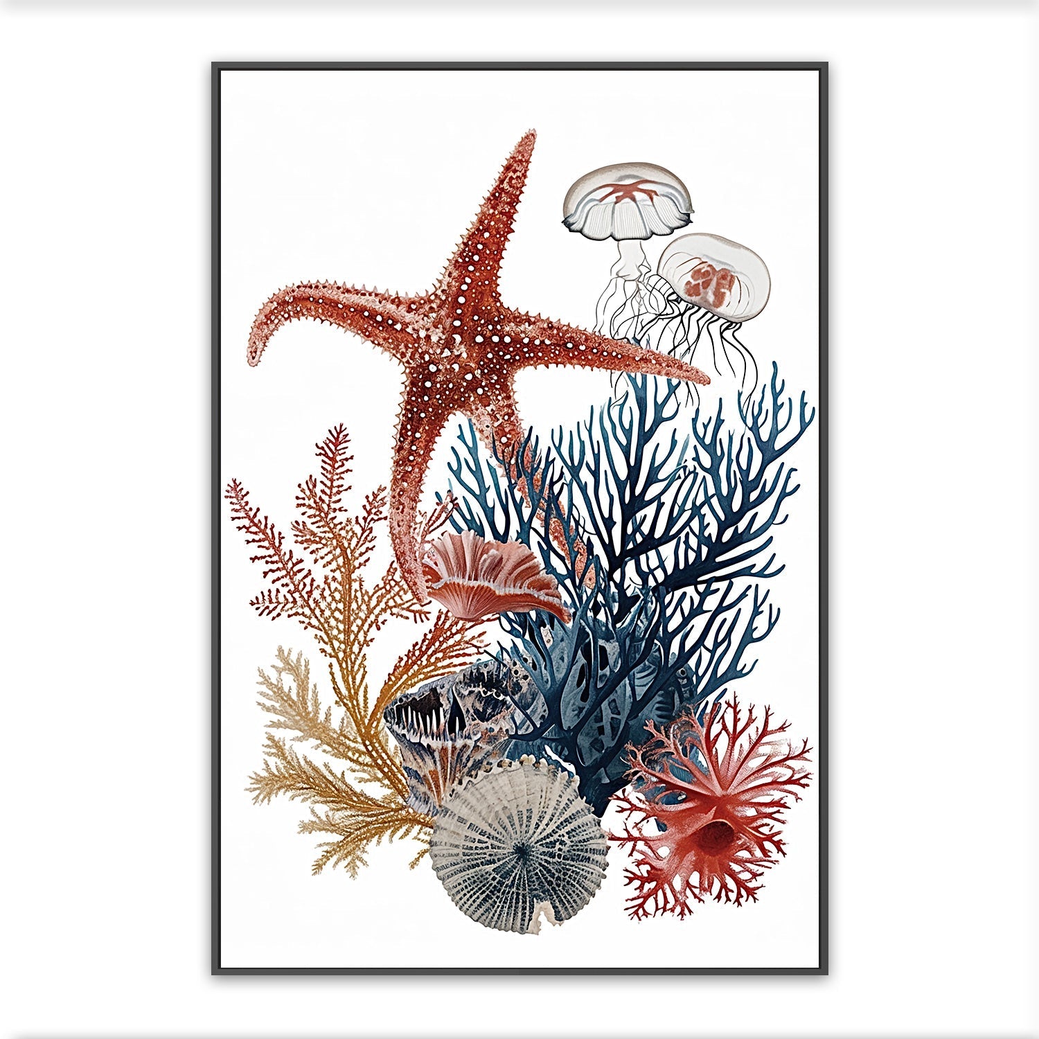 wall-art-print-canvas-poster-framed-Undersea Creatures , Style C , By Accent Art Studio-3