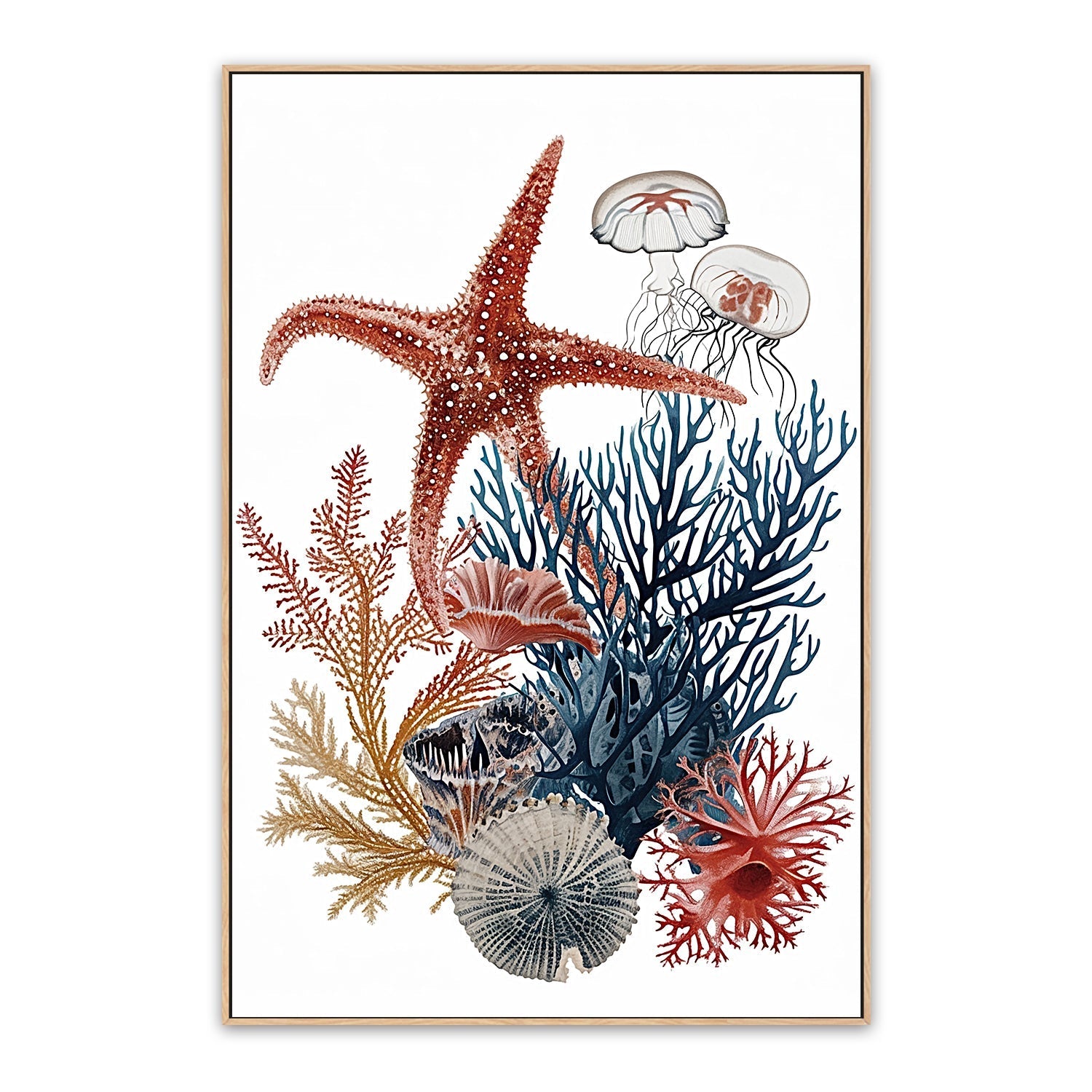 wall-art-print-canvas-poster-framed-Undersea Creatures , Style C , By Accent Art Studio-4