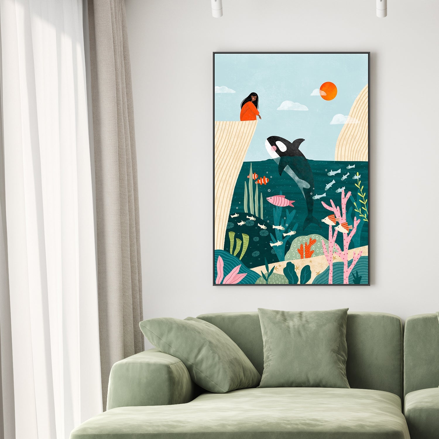 wall-art-print-canvas-poster-framed-Underwater Scene-2