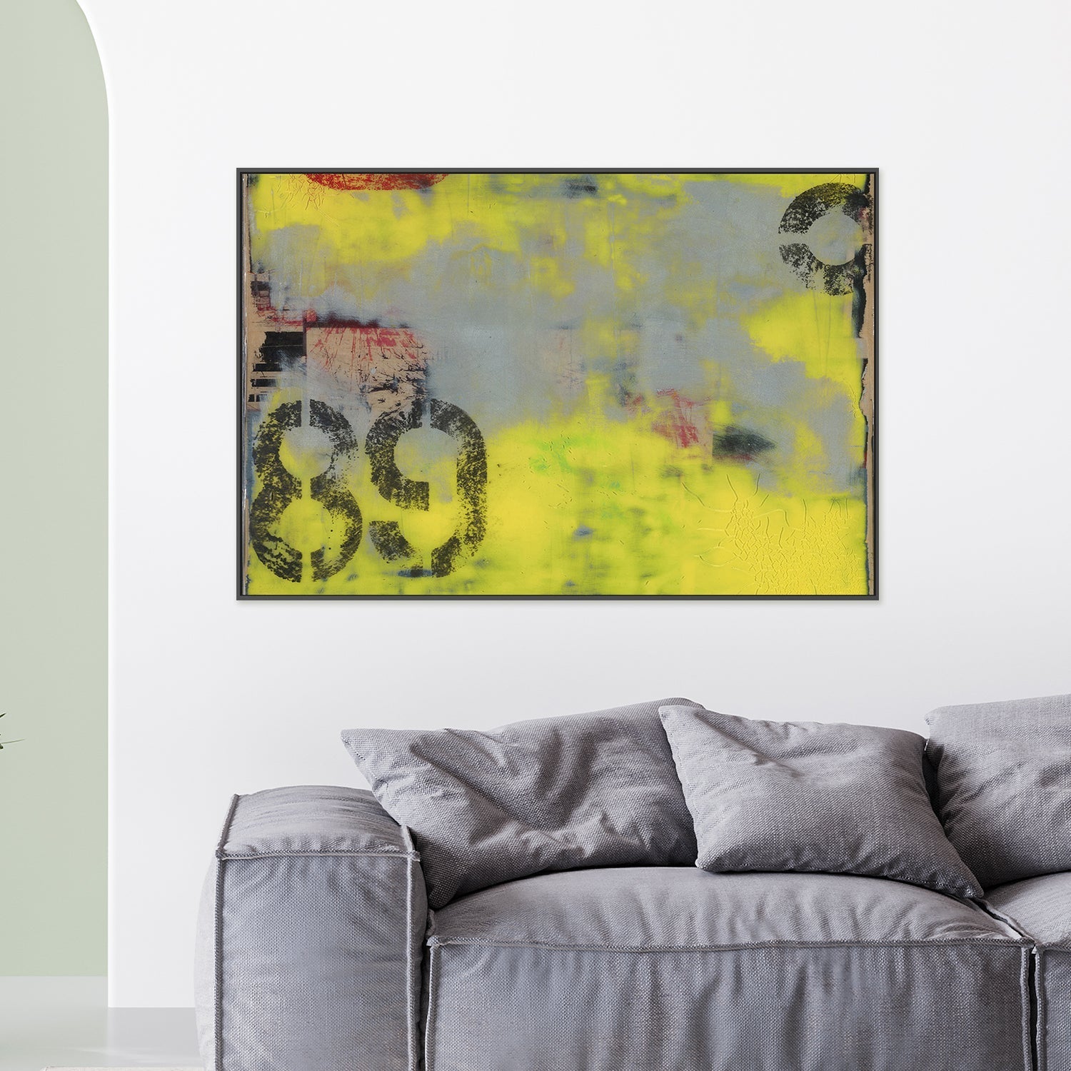 wall-art-print-canvas-poster-framed-Urban Collage Yellow , By Deanna Fainelli-2