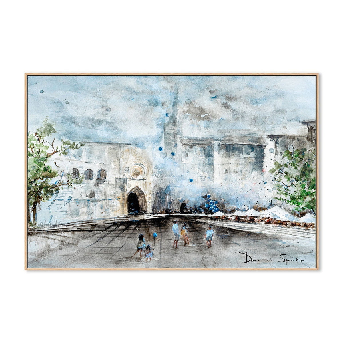 wall-art-print-canvas-poster-framed-Valencia Church , By Lilou Online Fine Arts-GIOIA-WALL-ART