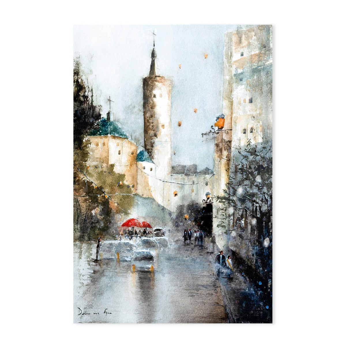 wall-art-print-canvas-poster-framed-Valencia Tower , By Lilou Online Fine Arts-GIOIA-WALL-ART