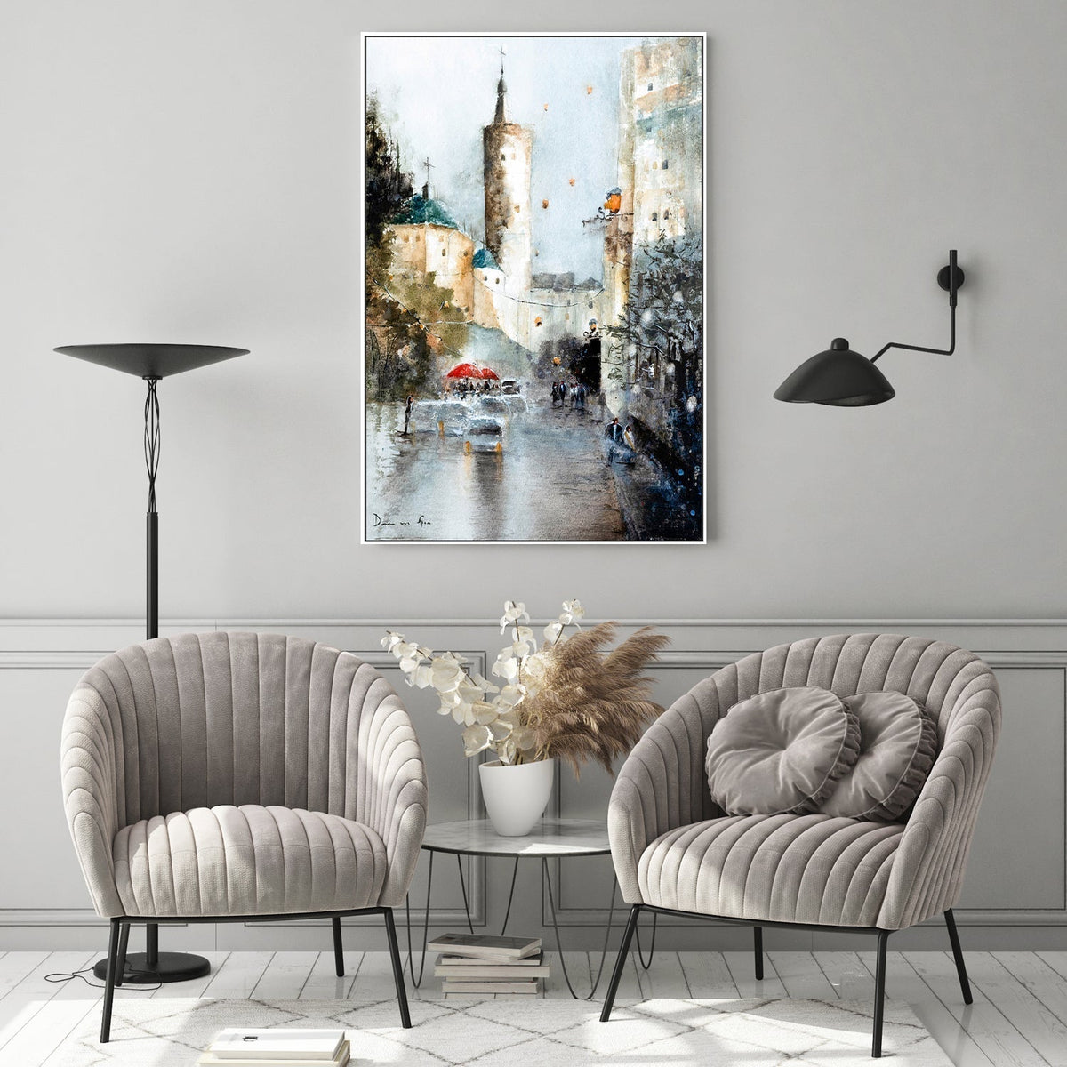 wall-art-print-canvas-poster-framed-Valencia Tower , By Lilou Online Fine Arts-GIOIA-WALL-ART