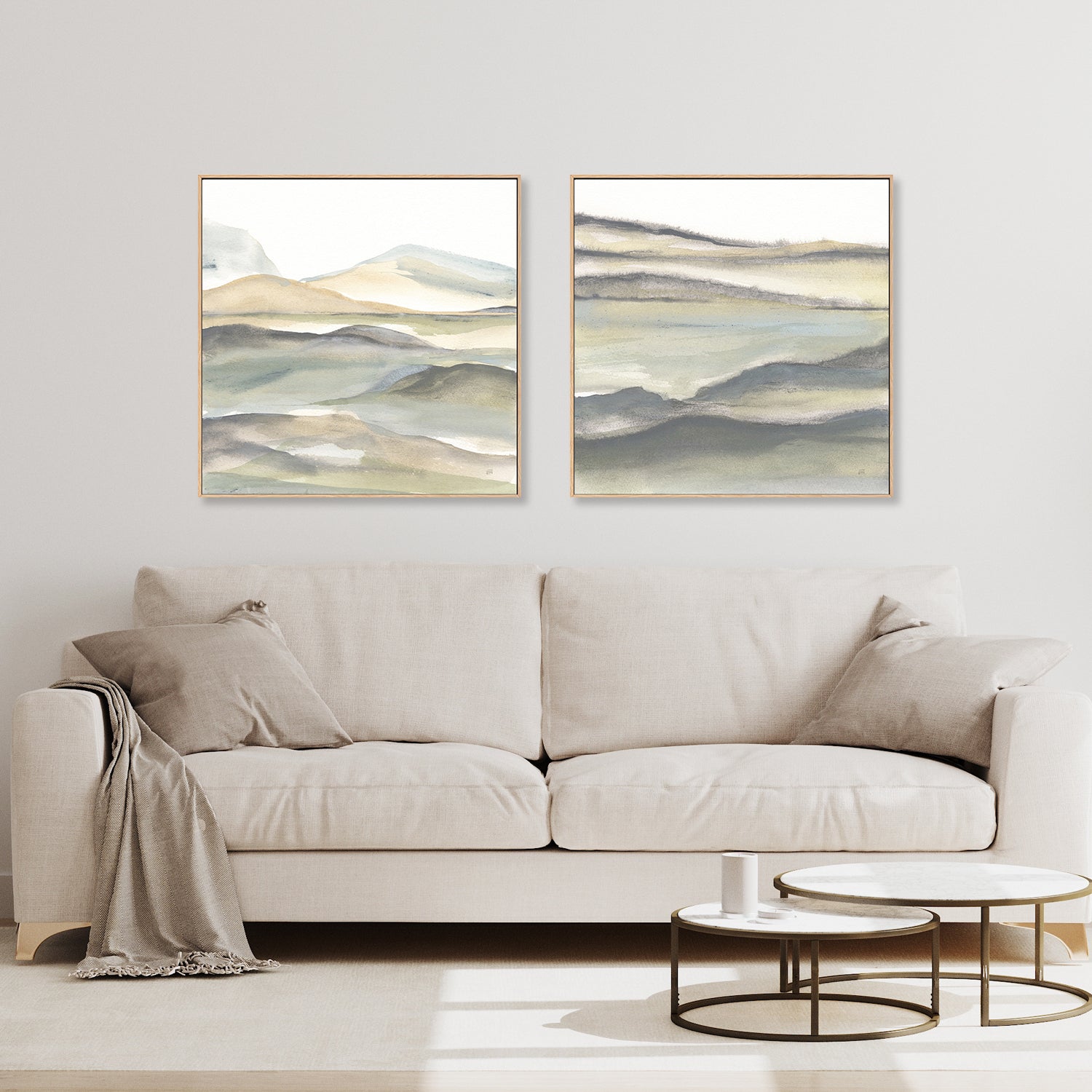 wall-art-print-canvas-poster-framed-Valleyscape, Set of 2-by-Chris Paschke-Gioia Wall Art