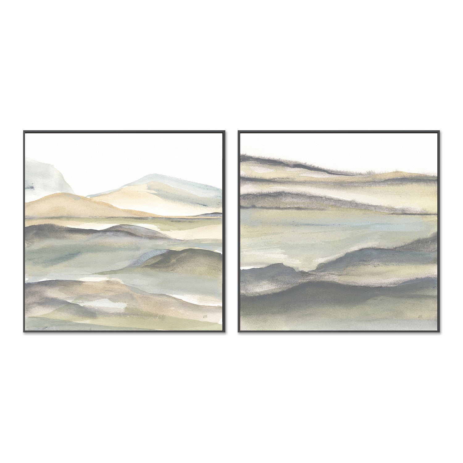 wall-art-print-canvas-poster-framed-Valleyscape, Set of 2-by-Chris Paschke-Gioia Wall Art