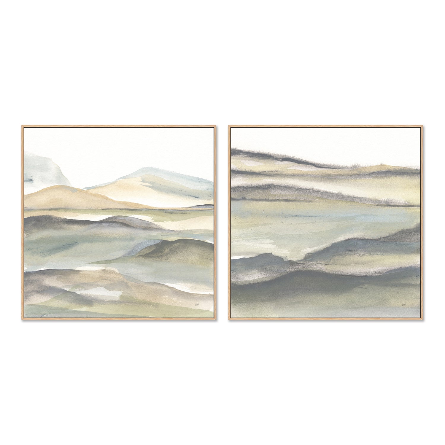 wall-art-print-canvas-poster-framed-Valleyscape, Set of 2-by-Chris Paschke-Gioia Wall Art