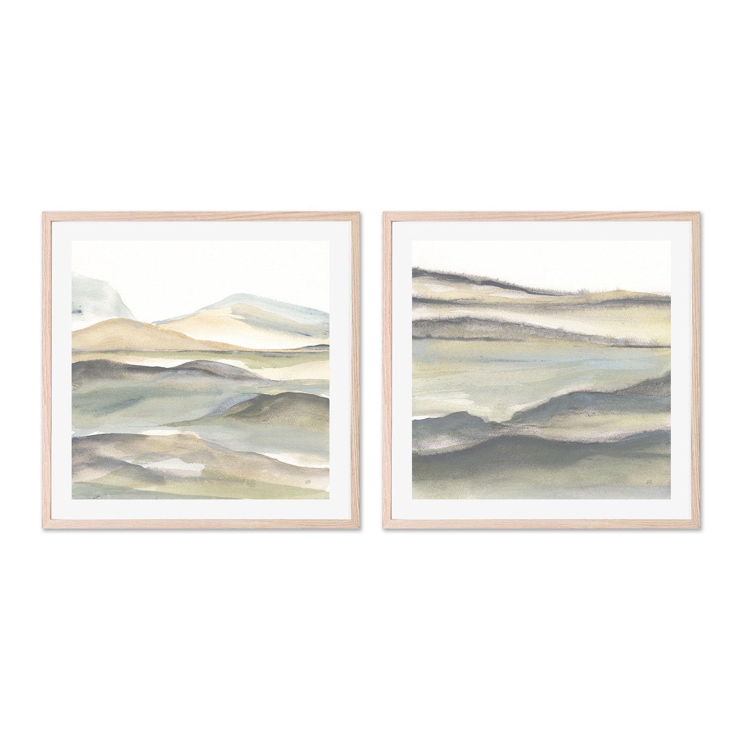 wall-art-print-canvas-poster-framed-Valleyscape, Set of 2-by-Chris Paschke-Gioia Wall Art