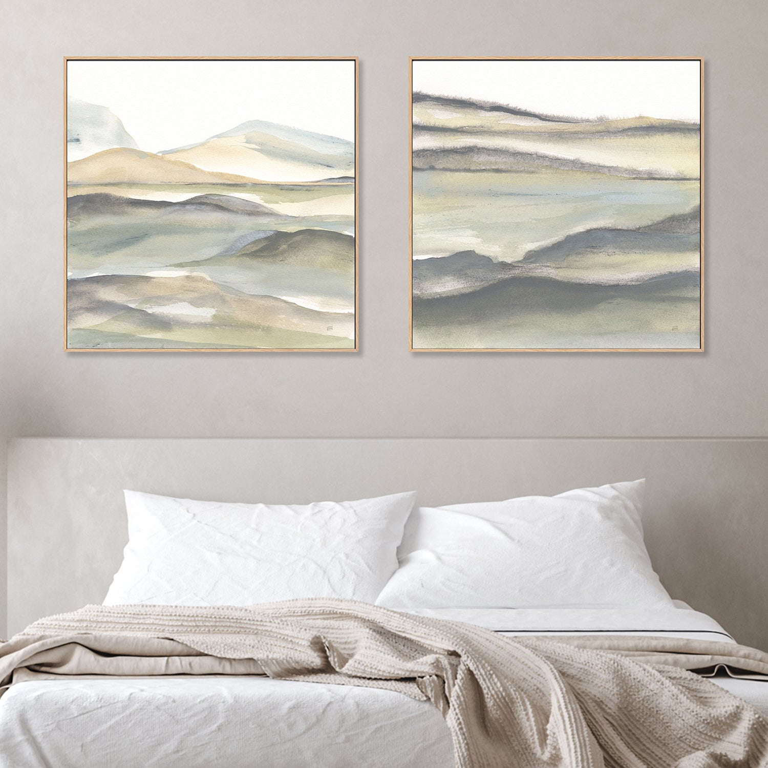 wall-art-print-canvas-poster-framed-Valleyscape, Set of 2-by-Chris Paschke-Gioia Wall Art