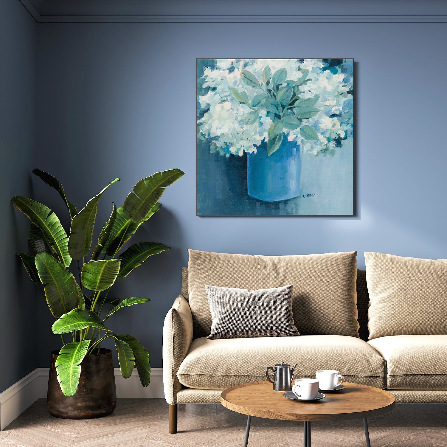 wall-art-print-canvas-poster-framed-Vase Of White , By Libby Anderson-7