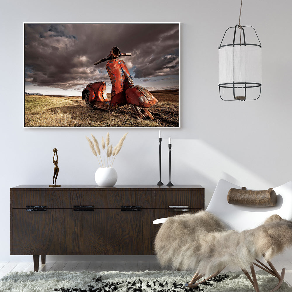 Vespa, by Torsteinn H. Ingibergsson-Gioia-Prints-Framed-Canvas-Poster-GIOIA-WALL-ART