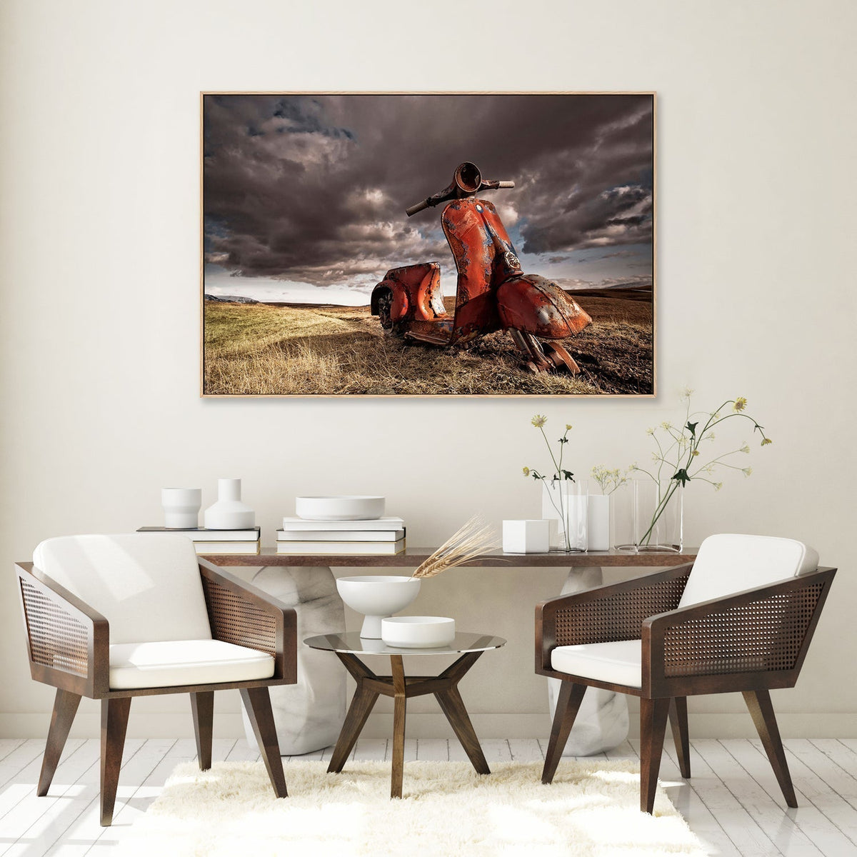 Vespa, by Torsteinn H. Ingibergsson-Gioia-Prints-Framed-Canvas-Poster-GIOIA-WALL-ART