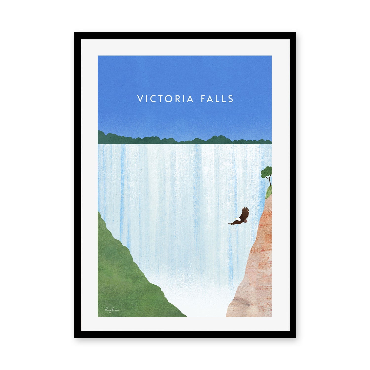 wall-art-print-canvas-poster-framed-Victoria Falls , By Henry Rivers-GIOIA-WALL-ART