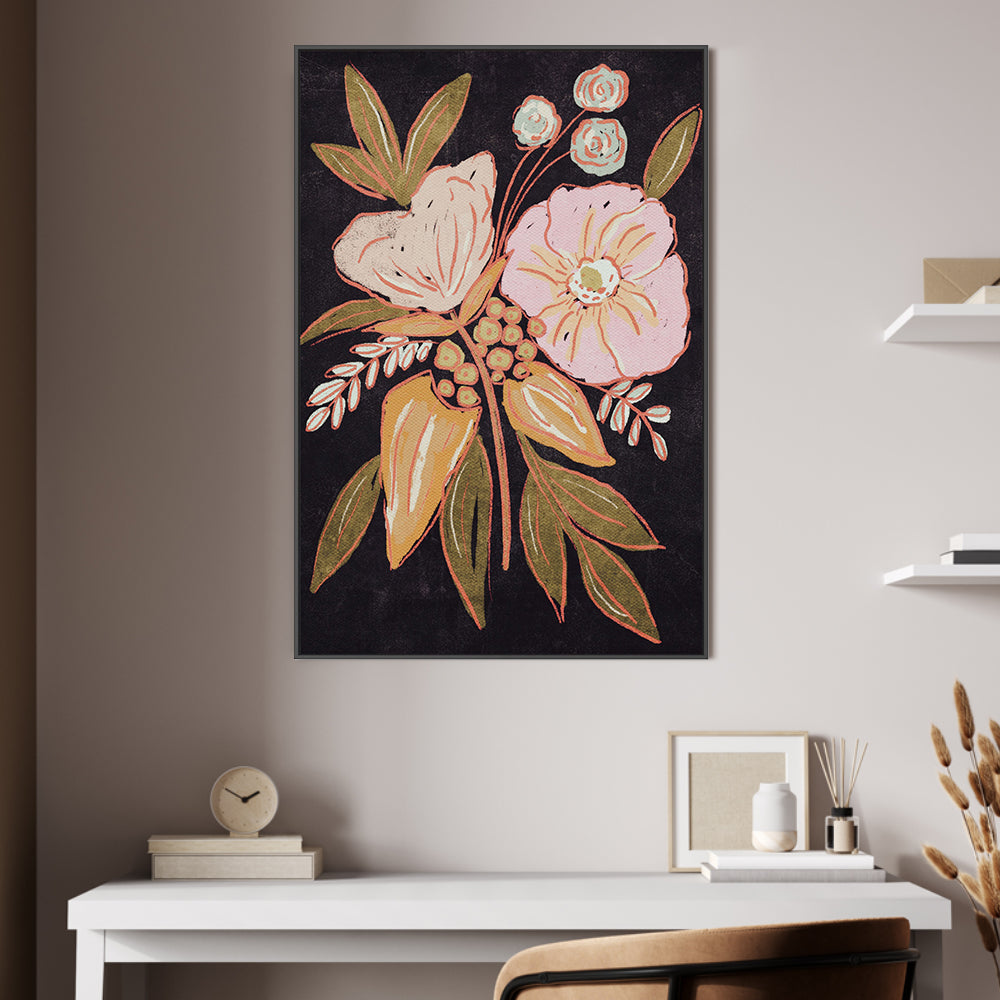 wall-art-print-canvas-poster-framed-Vintage Floral , By Lisa Nohren-2