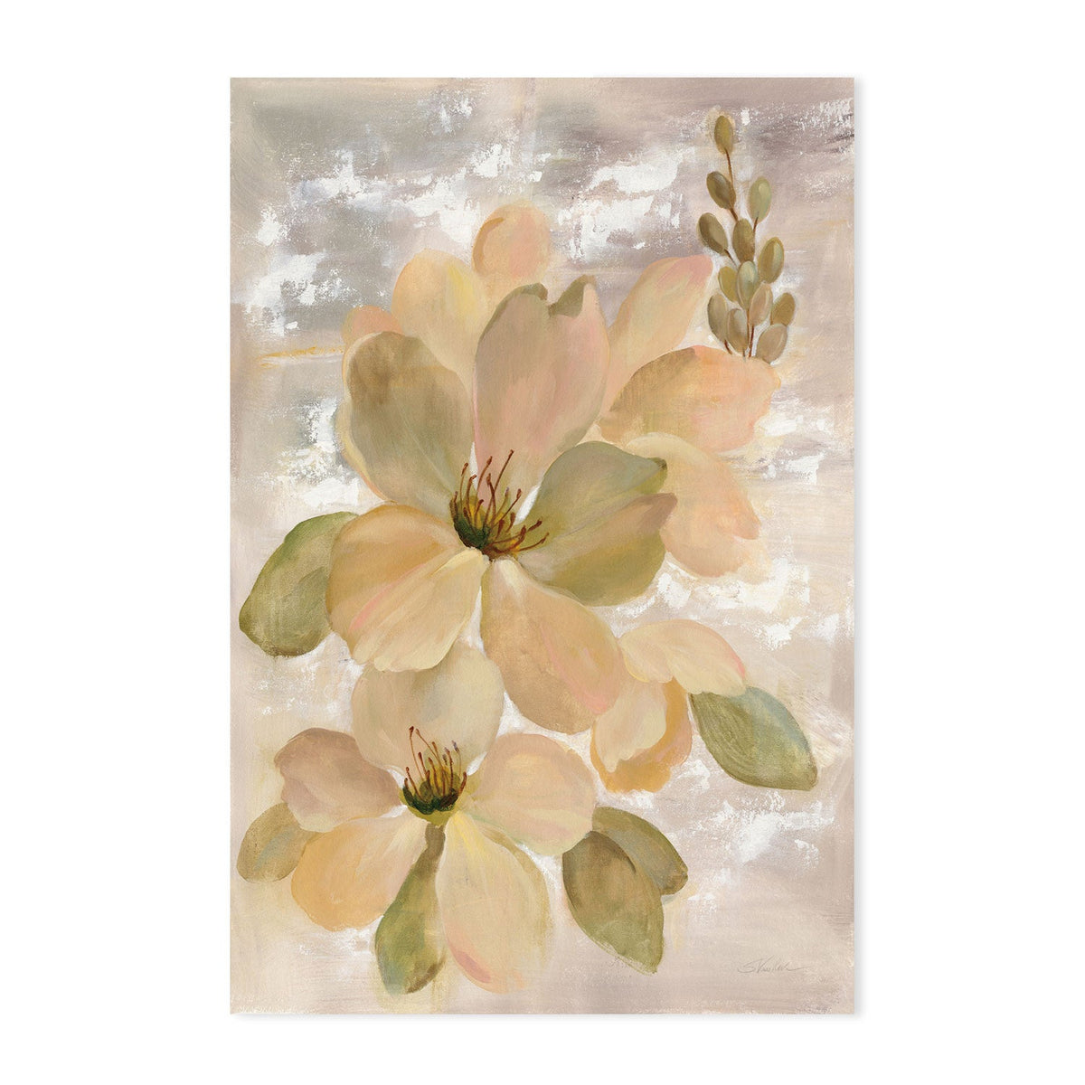 wall-art-print-canvas-poster-framed-Vintage Floral , By Silvia Vassileva-GIOIA-WALL-ART