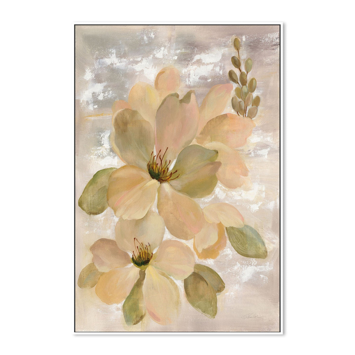wall-art-print-canvas-poster-framed-Vintage Floral , By Silvia Vassileva-GIOIA-WALL-ART