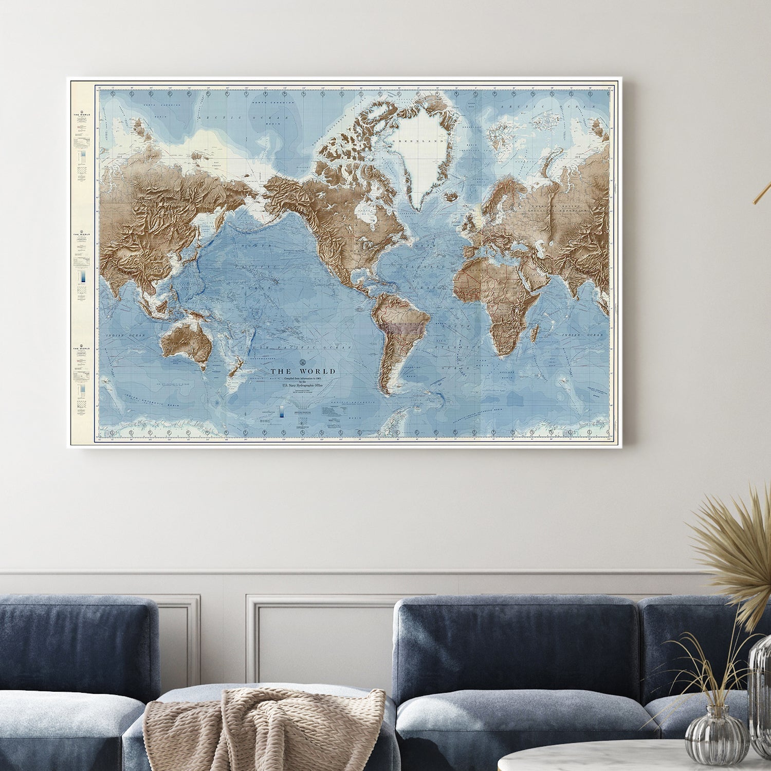 wall-art-print-canvas-poster-framed-Vintage Naval Map , By Adam Shaw-2