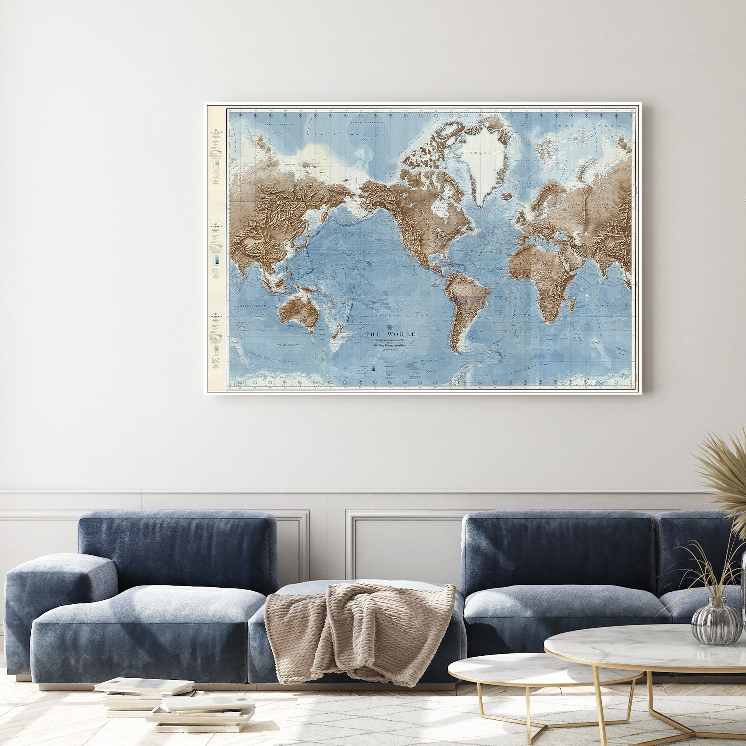 wall-art-print-canvas-poster-framed-Vintage Naval Map , By Adam Shaw-7