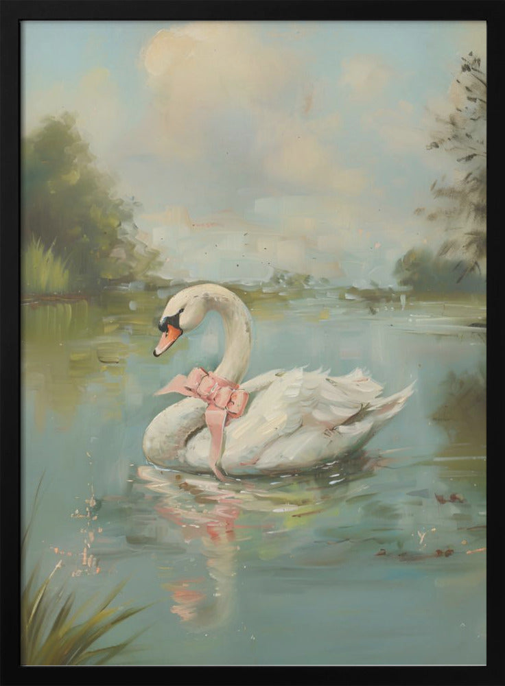 wall-art-print-canvas-poster-framed-Vintage Swan Coquette , By Jolly and Dash-2