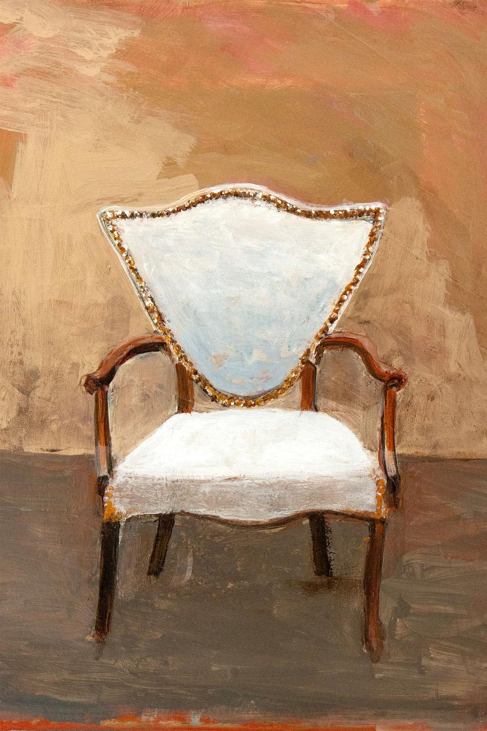 wall-art-print-canvas-poster-framed-Vintage Upholstered Armchair-1