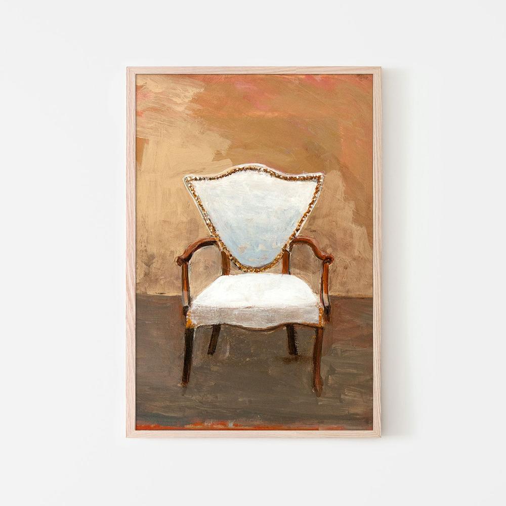 wall-art-print-canvas-poster-framed-Vintage Upholstered Armchair-6