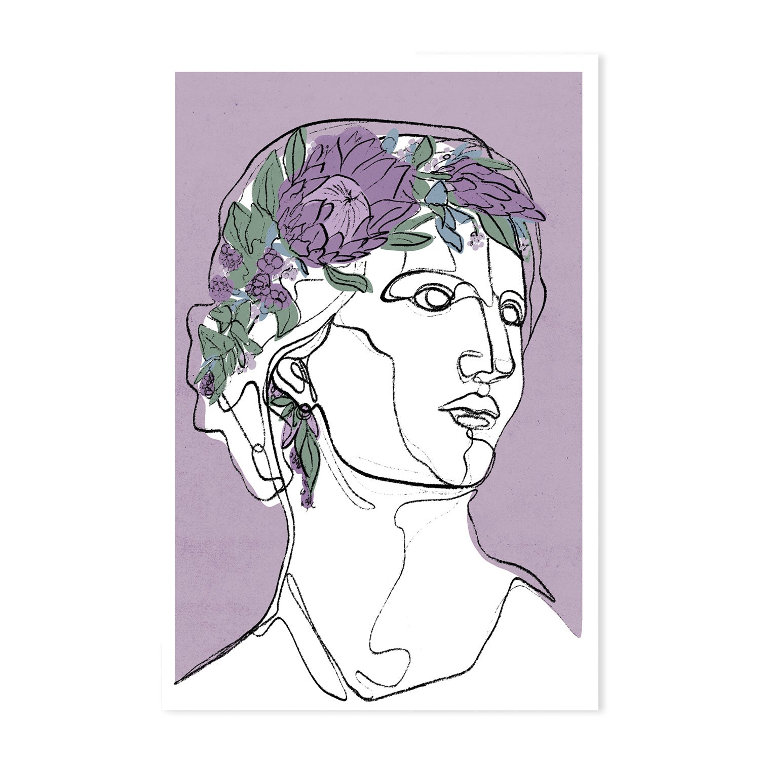 wall-art-print-canvas-poster-framed-Violet Flora , By Treechild-GIOIA-WALL-ART