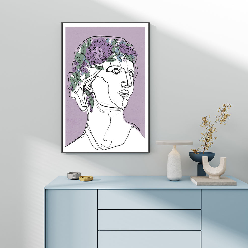 wall-art-print-canvas-poster-framed-Violet Flora , By Treechild-GIOIA-WALL-ART